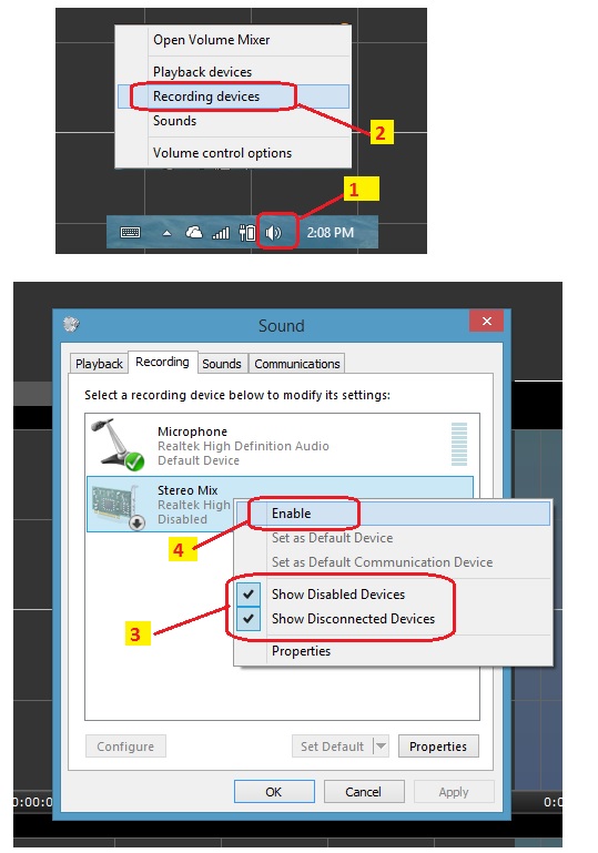 Recording in Laptop or PC